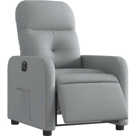 Relaxsessel Elektrisch Hellgrau Stoff vidaXL700481 (1/5)