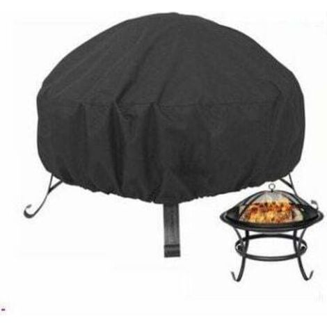 1 housse brasero Ø85 x 40 cm, imperméable et résistante aux UV, tissu Oxford 210D, pour brasero rond de terrasse