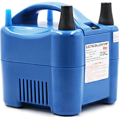 Pompe À Ballons Électrique - 680 W - Double Embout - Mode Auto et Appui Manuel - Pour Ballons Latex et Décoratifs - Bleu (1/5)