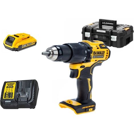 Dewalt DCD709D1T-QW Perceuse à percussion sans fil XR 18V 65Nm 2 vitesses - 1 X 2.0 Ah Batterie, chargeur en coffret