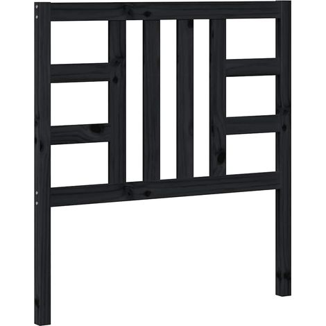 Maison Exclusive - Kopfteil Schwarz 96x4x100 cm Massivholz Kiefer