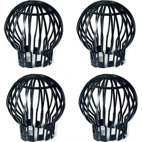 Set of 4 plastic gutter covers – Keeps downpipes free from blockages caused by leaves, moss, mud, balls and other debris – Flexible (1/5)