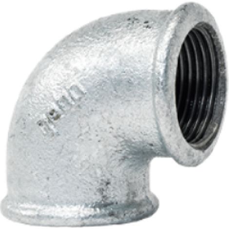 Gomito a 90 gradi in ghisa zincata 4" Femmina Femmina GEBO 90-12G
