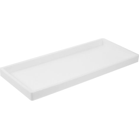 Plateau en Silicone pour Rangement de Bijoux et Accessoires, Bac pour Salle de Bain Cuisine, Organisation de Clés, Maquillage et Petits Objets, Plateau Décoratif Blanc pour'-'- (1/5)