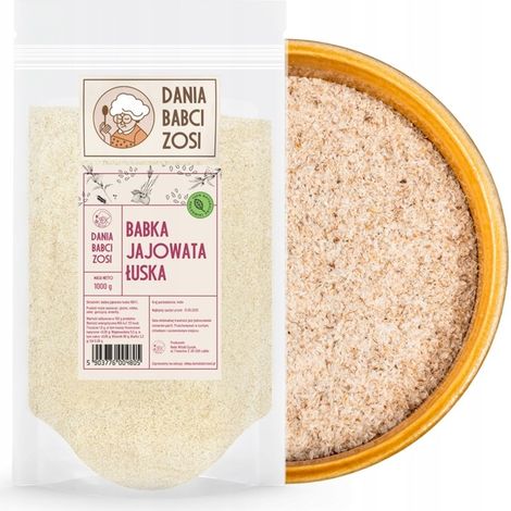 Cáscara de psyllium 1 kg, cáscara, fibra para pan KETO, Recetas de la abuela Zosia