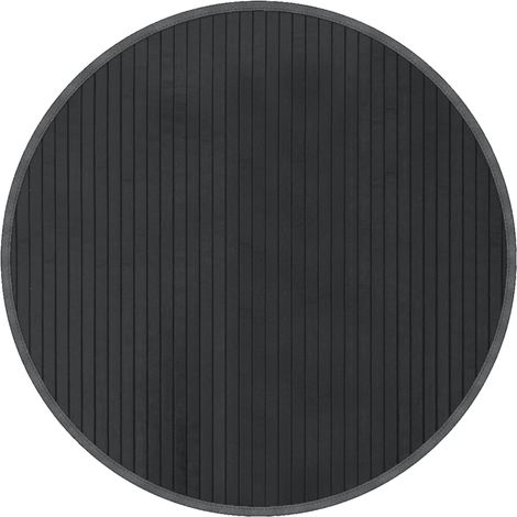 Tapis rond gris 60 cm bambou (1/5)