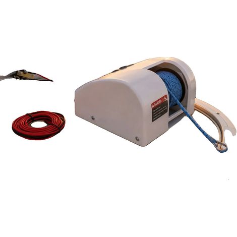 Verricello elettrico per ancore, 12V, distanza di controllo remoto 50m, velocità di discesa 70ft/min, impermeabile IP65, adatto per ancore da 25lb (1/5)