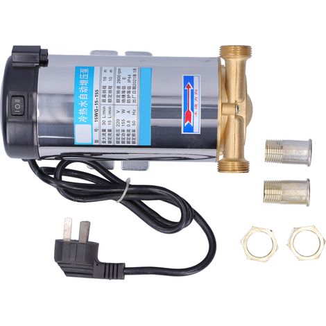 Pompe de surpression silencieuse G1 pouce 15WG-15-155 eau froide et chaude, 220V 50Hz prise AU, manuelle (1/5)