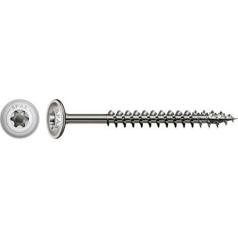 SPAX Vite per la costruzione in legno acciaio inossidabile A2, 6 x 80 mm,100 Stk. - Profi Box