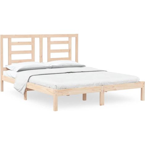 Maison Exclusive - Cadre de lit sans matelas 150x200 cm bois de pin massif (1/5)