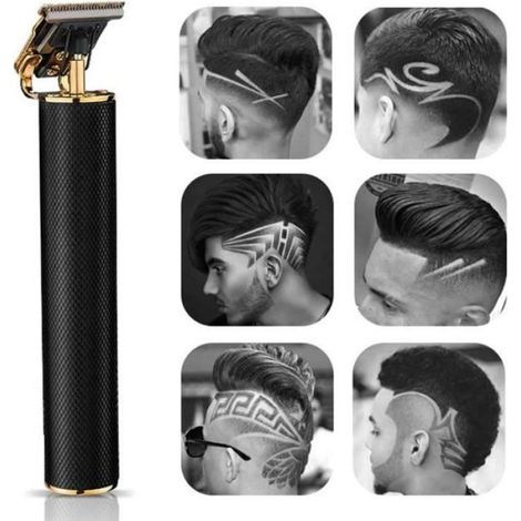 Tondeuse À Cheveux - Sans Fil - Batterie Lithium 700 Mah - Autonomie 120 Min - Lame En Acier Carbone - 4 Peignes Réglables - Noir (1/3)