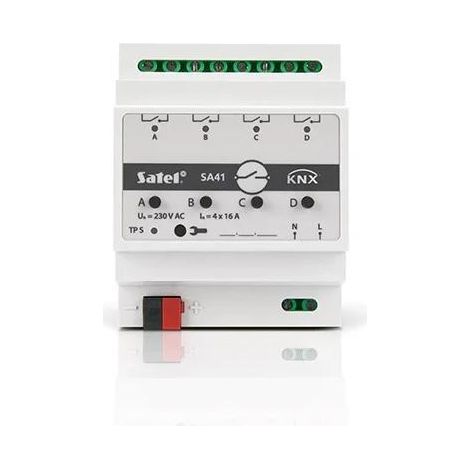 Modulo domotica Satel KNX-SA41 4 uscite relè IP20
