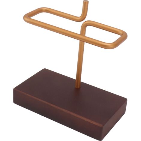 Porte-filtre à café en bois de noyer, support pour filtre à café manuel, idéal pour la maison, les cafés et les bars. (1/5)