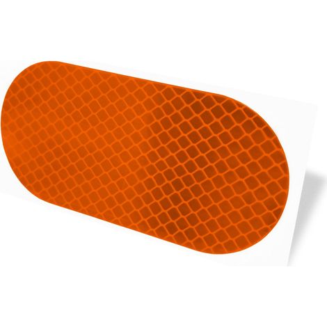 Reflektor – ovaler orangefarbener Aufkleber, 4 Stück (1/3)