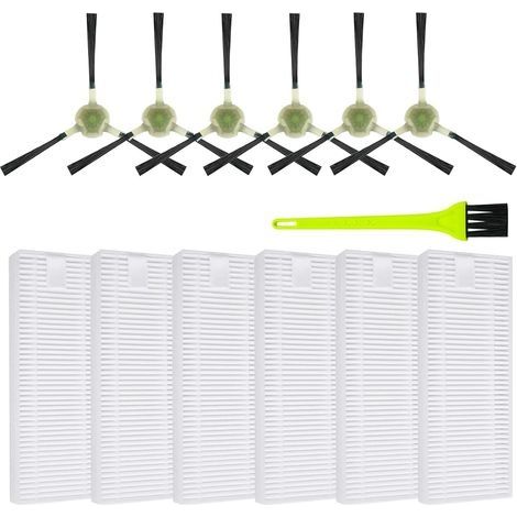 Accessoires Filtre pour Lefant M210P / M210 Pro, 6 Filtre Hepa 6 Brosses Latérales Robot Aspirateur Pièces de rechange (1/4)