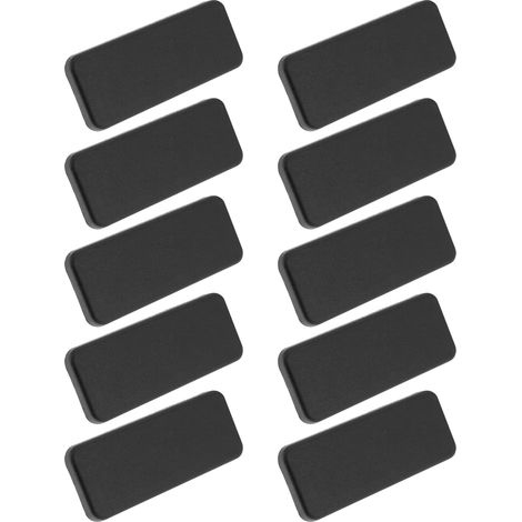 Lot de 10 embouts profilés en aluminium 1640 noir industriels 16 x 40 mm pour 8 profils en aluminium (1/5)
