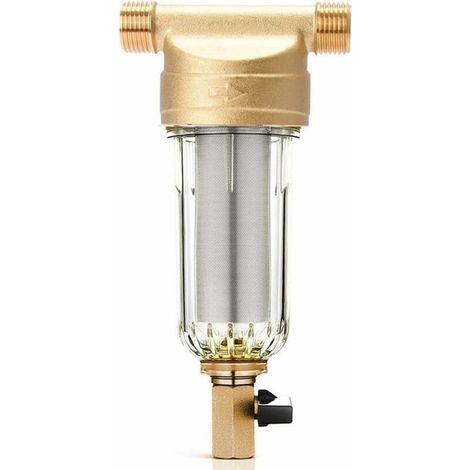 Filtre sous évier - Préfiltre à sédiments par centrifugation, filtre à eau réutilisable pour tuyau d\'arrosage avec filtre à sédiments (filetage extérieur 3/4") - Filtre sous évier RWFerm (1/5)
