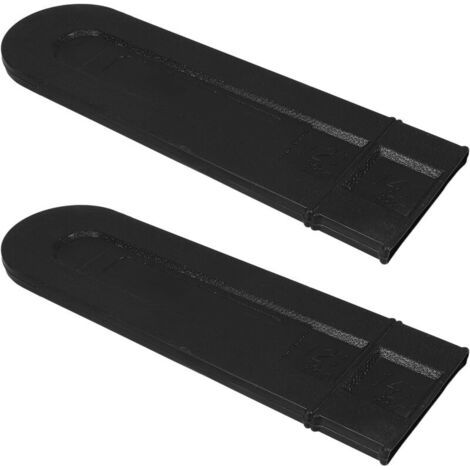Pair Lot de 2 Protège-Guides pour Tronçonneuse 14 Pouces en Plastique Résistant Noir Protection pour Barre et Chaîne Accessoire pour Outils Électriques d'Extérieur Étui de
