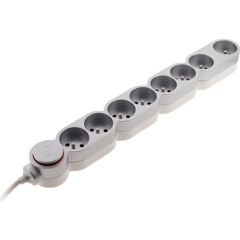 Home, Inizio blocco 8X16A tra l'Argento HO5VVF 3G1 cavo 1,5m - con spina parafoud (1/5)