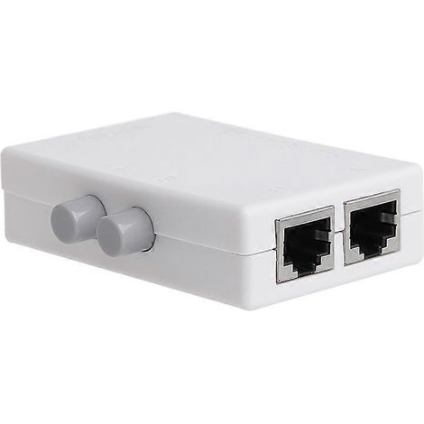 2x1/1x2 Netzwerk-Hub mit 2 Ports, Netzwerk-Switch, Splitter, Selector Hub, Splitterbox