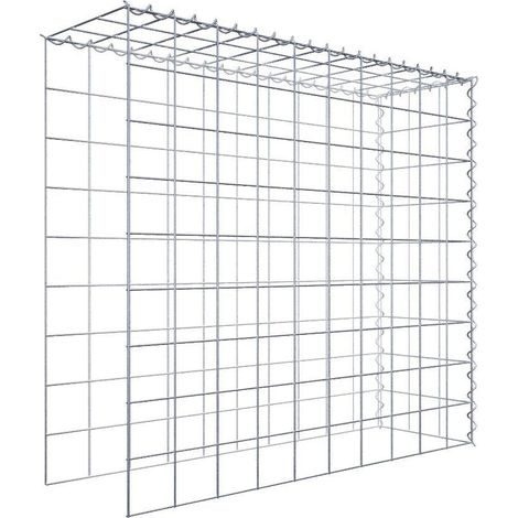 Gabiondeco - Gabion - Element de prolongation en hauteur et en longueur 100 cm x 90 cm x 30 cm (L x H x P). maille 10 x 10 cm. Spirale. Attention  il manque deux gri... (1/5)