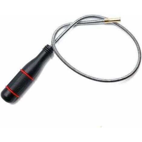 Outil de ramassage magnétique flexible 1 pièce, balai magnétique mécanique à aimant flexible portable pour la cueillette de petites pièces, écrous, boulons, vis, clés, pièces automobil