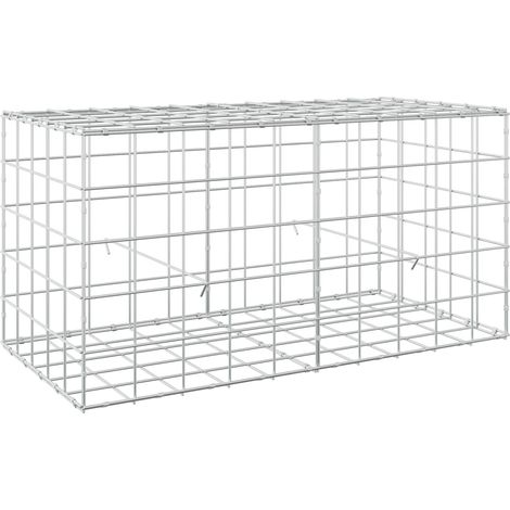 Gabion avec fil de 3,5 mm et maille de 10x10 cm 100x50x50 cm vidaXL (1/4)