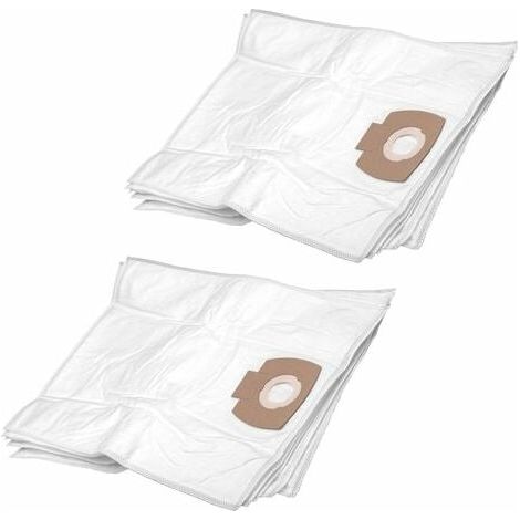 10 sacchetti compatibili con aspirapolvere Makita 446L, VC2010L, VC2021L, VC2511, VC2512L, VC3011L - Microfibra non tessuta, bianco, 55 cm x 42 cm
