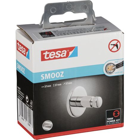 Tesa smooz klebehaken 40318 verchromt, rundes design (1/2)