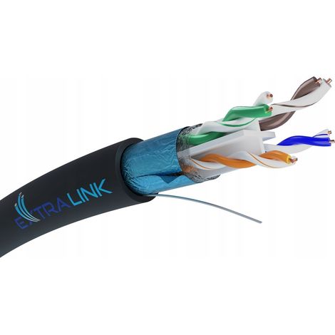 Cavo LAN CAT6 FTP (F/UTP) per esterni, doppino intrecciato, 25 m, 100% MIED, 1 pz. (1/3)