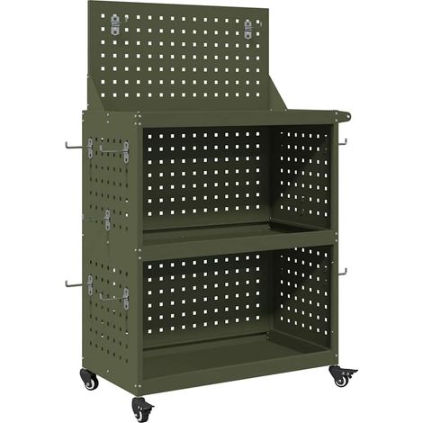 Maison Exclusive - Werkzeugwagen Olive Grün 65 x 35 x 111 cm Kalt