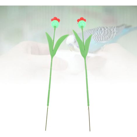 Comedero para abejas y colibríes con forma de flor, fabricado en hierro y PP, juego de 6 piezas – color rojo flor (1/5)
