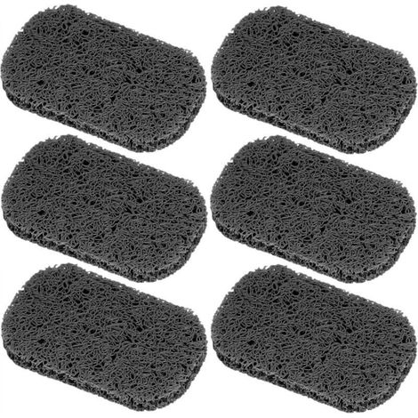 [NON UTILIZZATO] Set di 6 saponette da conservare, 4,5 x 3 pollici, grigio scuro