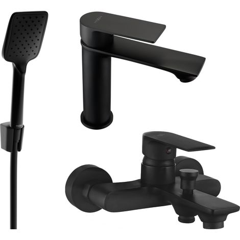Mexen Royo R62 Badewannenset, Schwarz - 72203R62-70 (1/4)
