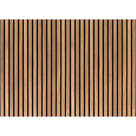 Cache magnétique pour ailettes de radiateur, lattes en bois, 60 x 100 cm (1/3)