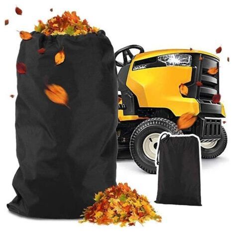 Sac à feuilles pour tracteur de pelouse avec trous d'aération et fermeture éclair inférieure, 244 x 142 cm，ouverture 210 D, pour tondeuse à gazon de jardin, sac à feuilles pour tondeuse autoportée