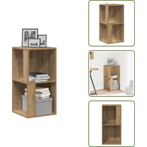 Eckregal Artisan-Eiche 33x33x67 cm Holzwerkstoff - Eckregal - Eckregale - Eckschrank - Bücherregal (1/5)
