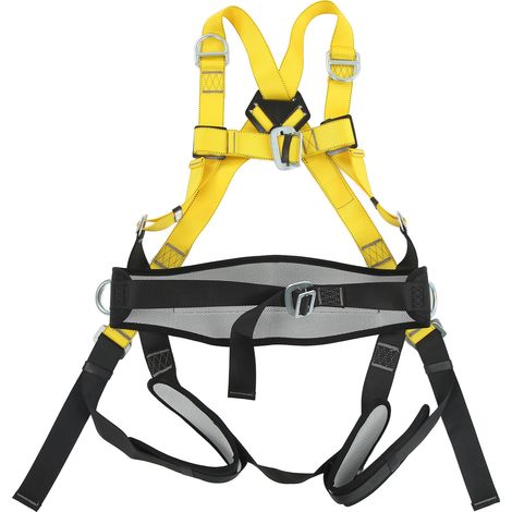 Harnais d'escalade intégral avec ceinture de sécurité et support lombaire pour activités en extérieur (1/5)