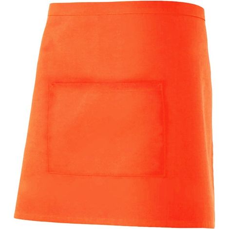 Delantal Corto Con Bolsillo NARANJA FLÚOR U