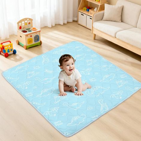 Tapis de Jeu Bébé 127×127cm Matelas D'Éveil Mousse Épaisse pour Temps (1/5)