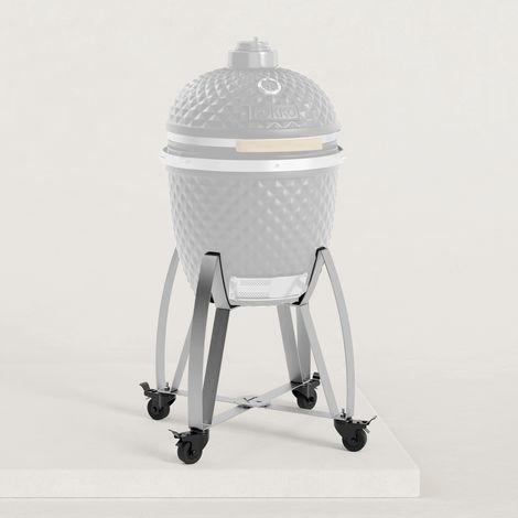 Chariot à plancha en inox 65 x 55 x 65 cm – Support pour Kamado Kokko L 18' – Hauteur 44 cm – Déplacement facilité