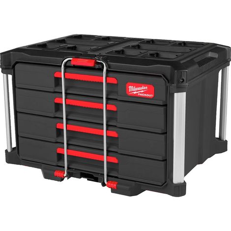 Milwaukee PACKOUT™ caja de herramientas con 4 cajones negra (1/4)