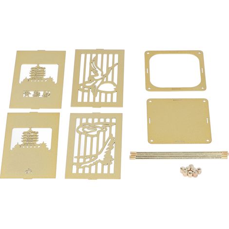 Pen Holder Metal Easy Assembly Gold Plating Large Cylinder Mouth Multifunctional Pen ContainerQingnian (1/5)