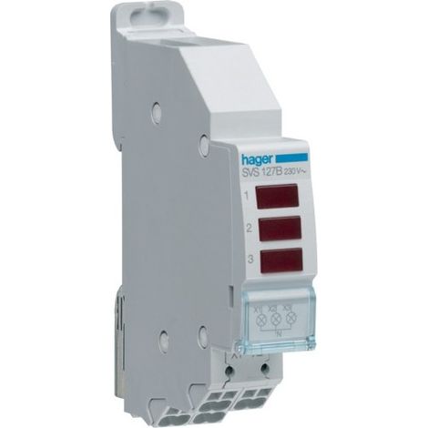 Voy. triple rouge 230V SanVis - COMMANDE SIGNAL HAGER SVS127B (1/2)