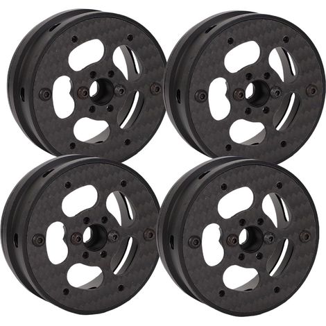 4 Pièces 2,2 Pouces Roues Beadlock pour Voiture sur Chenilles /10 RC – Plaque Frontale en Matériau Composite Ultra Léger – Conception Simulée – Ajustement Direct pour SCX10 Wraith (1/5)
