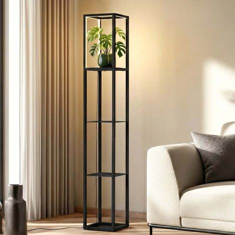 [GEBRAUCHT] B-Ware Lindby Stehleuchte Lampen Led Birta Regal Schwarz Eisen Dimmbar 155 Cm (1/2)