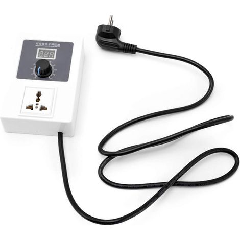 Spannungsregler SCR-Controller-Steuerschalter AC 110–240 V 2000 W für Drehzahl- und Temperaturregelung, EU-Stecker
