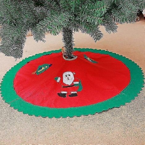 Décorations de sapin de Noël, jupe de sapin de Noël, jupe de sapin non tissée, tablier de sapin de Noël 90 cm (1/5)