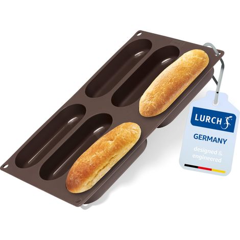 Lurch Flexiform Hotdog Panino, Silicone, Marrone, 20 x 15 x 10 cm (1/4)