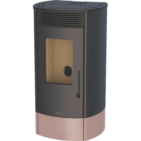 BRONPI - Estufa de Pellet Color Nude con Wifi Incluido De Serie Modelo TREBOL-NU de 9 kW